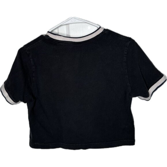 Nike Women’s Crop Top Shirt Black Logo Small - Picture 3 of 5